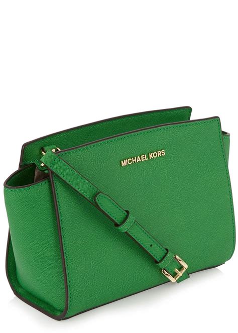 michael kors selma olive green|michael kors green crossbody bag.